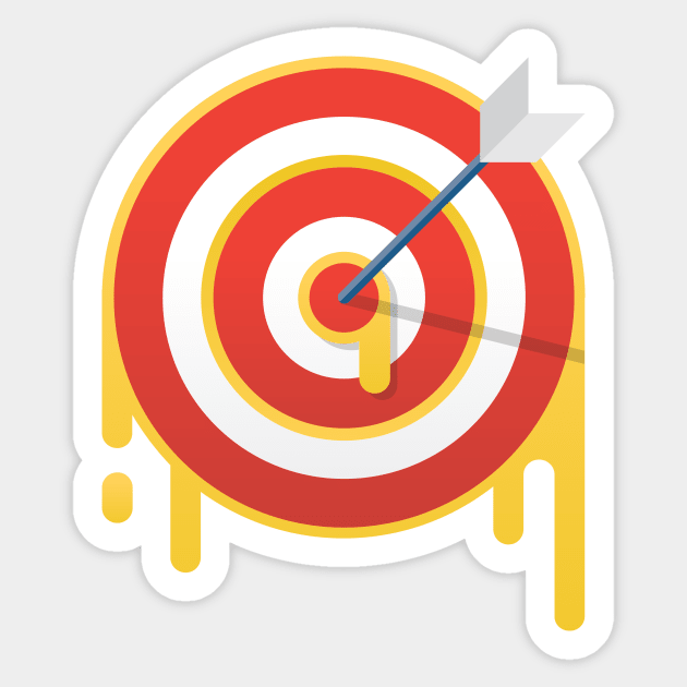 Bullseye Target Sticker by Digster